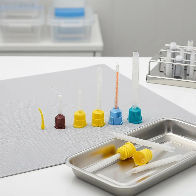 [B]1:1 Dental Disposable Mixing Heads 1 Set Silicone Rubber Impression Mixing Tips for Professional Dental Work