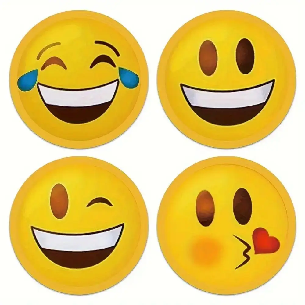 500pcs Cartoon Funny Smiley Face Stickers, 8 Patterns 1.0 inch, Suitable for DIY Decoration of Computers, Refrigerators, Gifts