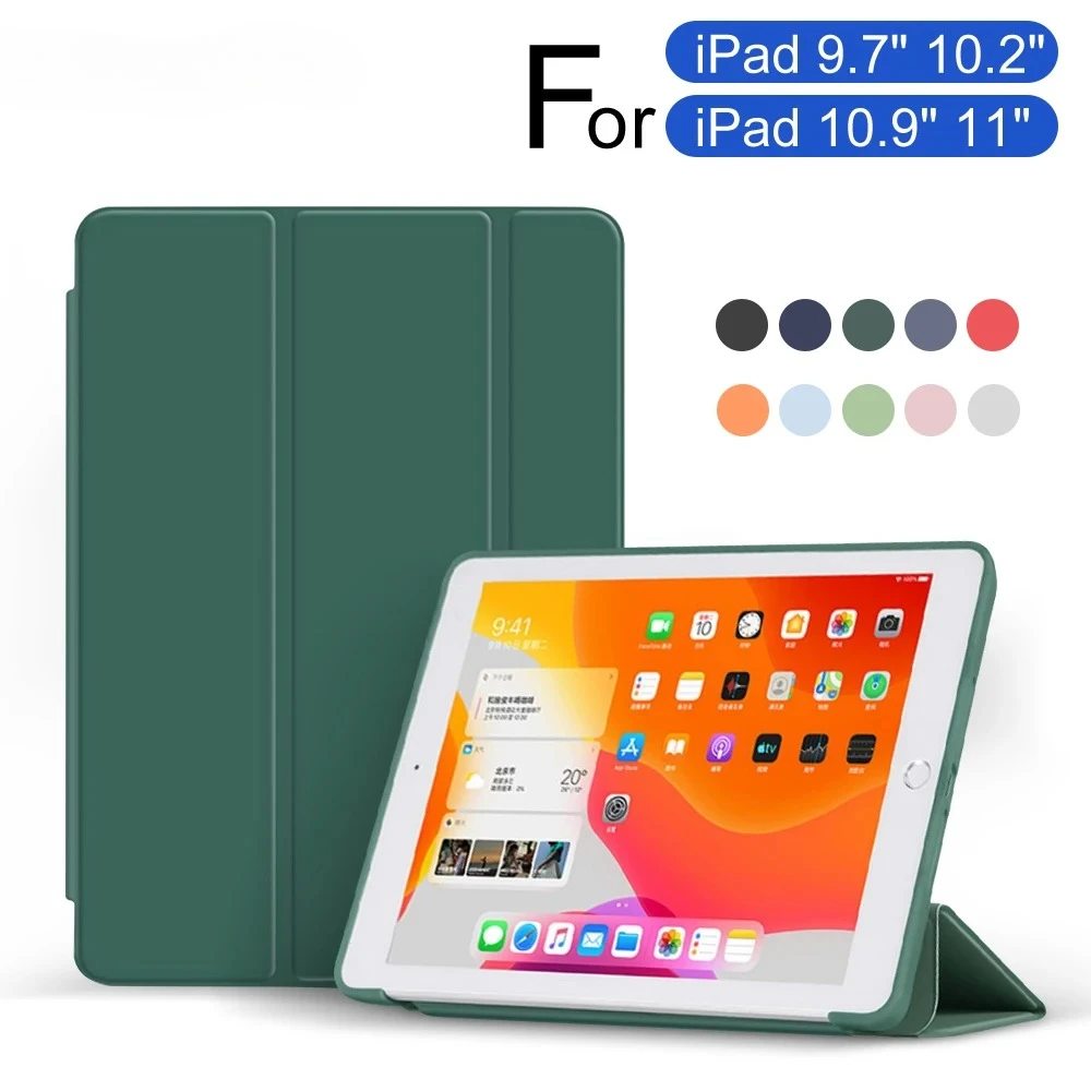 

Чехол для iPad 10,2, чехол 7/8/9, поколения, чехол для 9,7 5/6th Air 2 Pro 11 1-й/2-й/3-й/4-й Air 4/5 10,9, пробуждение из сну, принципиально