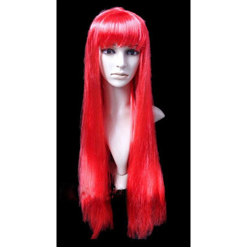 Halloween Long Straight Wig Cosplay Anime Pretty Women Wigs Party Masquerade Hair Fake Headgear Colorful Hairpiece For Daily