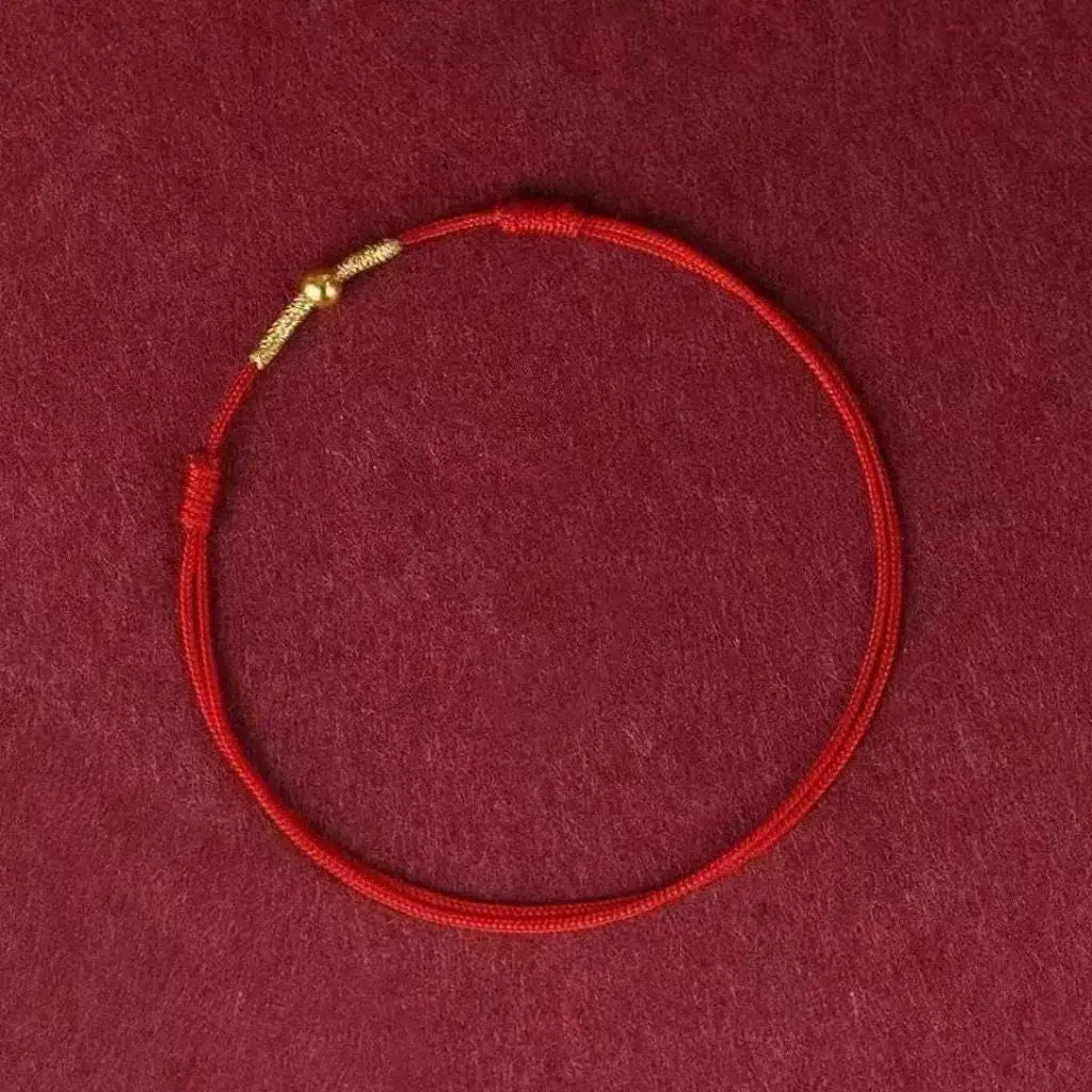 المنسوجة يدويا الأحمر لاكي سحر أساور الخلخال DIY أفضل صديق هدية أساور