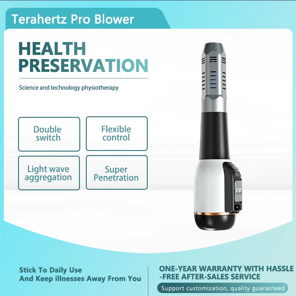 

1200W Terahertz DS-808 Pro Blower Instrument Blue Light Wave Wand Cell Physical Therapy Instrument Multiple Function Thz Massage