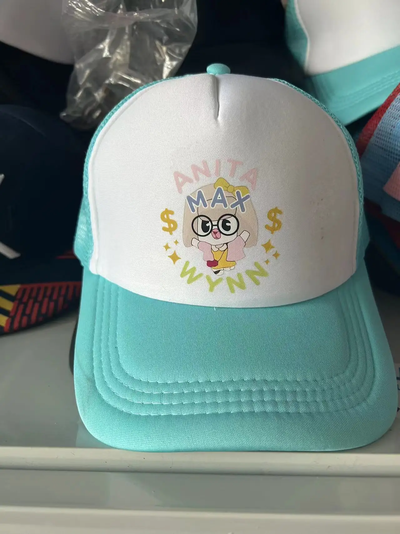 Trend ige anita max wynn Schaum Trucker Hut niedlichen Mesh Snapback Caps Junge Mädchen Sonne Strand Baseball Cap weibliche Sommer atmungsaktives Visier – Detail 5