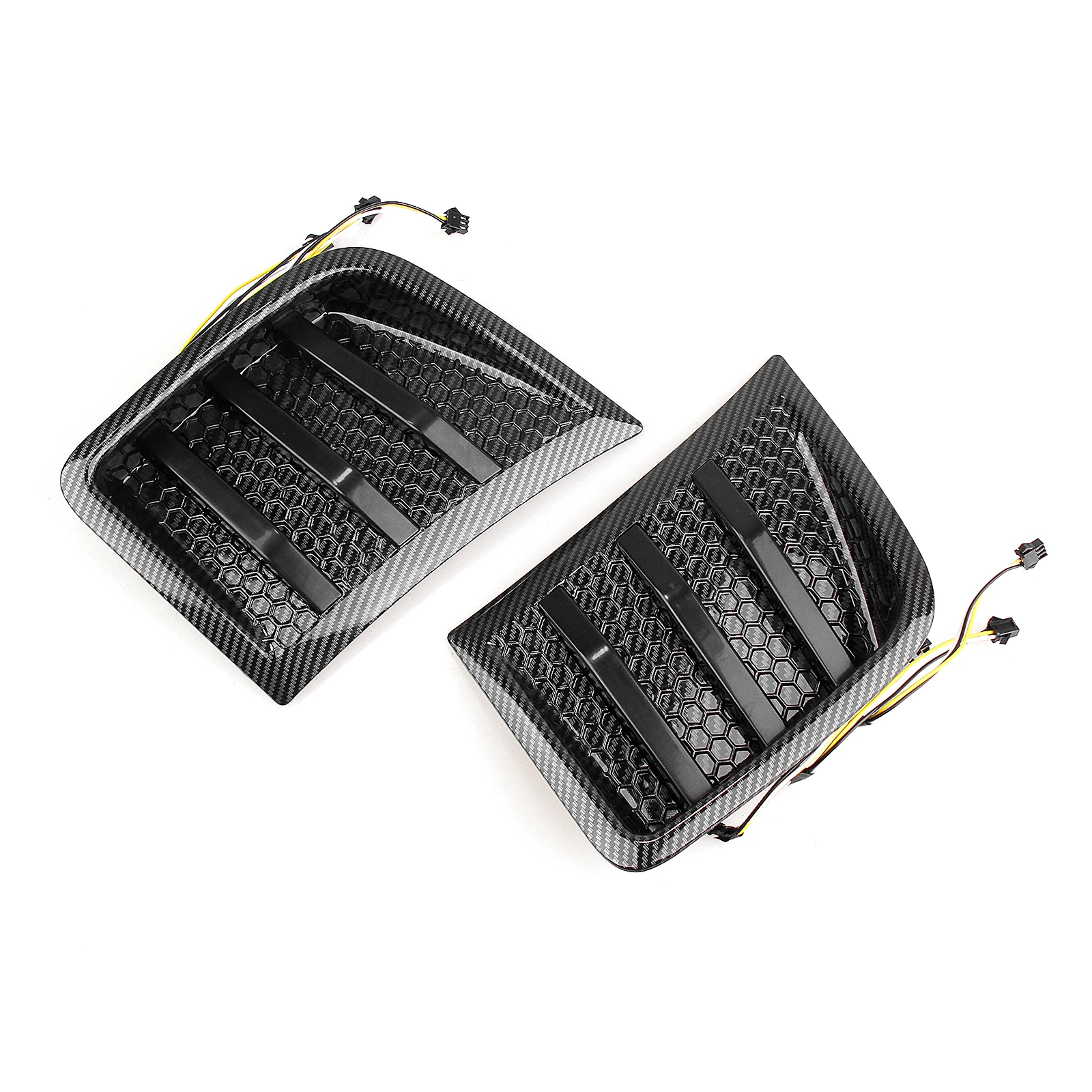 Voor Subaru STI WRX GRB Wagon 10th Impreza 2008-2014 Voorbumper Side Fender Air Vent Intake Frame cover Met LED Licht Lamp