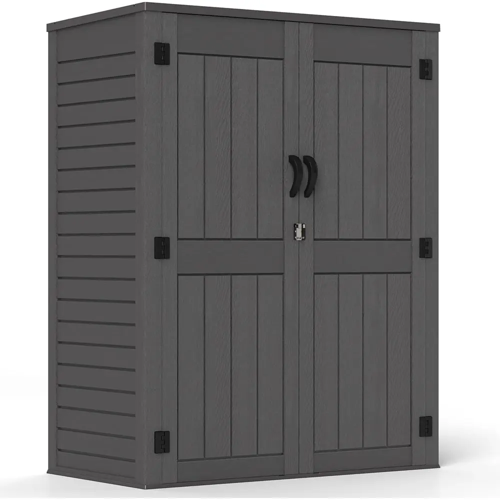 

5.7ft x 4.5ft Weatherproof Outdoor Storage Shed with Lockable Door, Grey
