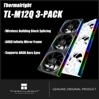 Ventiladores de refrigeración para caja de PC Thermalright TL-M12Q X3 de 120 mm, Daisy-Chain |   2000 RPM |   Alto flujo de aire |   ARGB |   Iluminación de espejos Infinity duales
