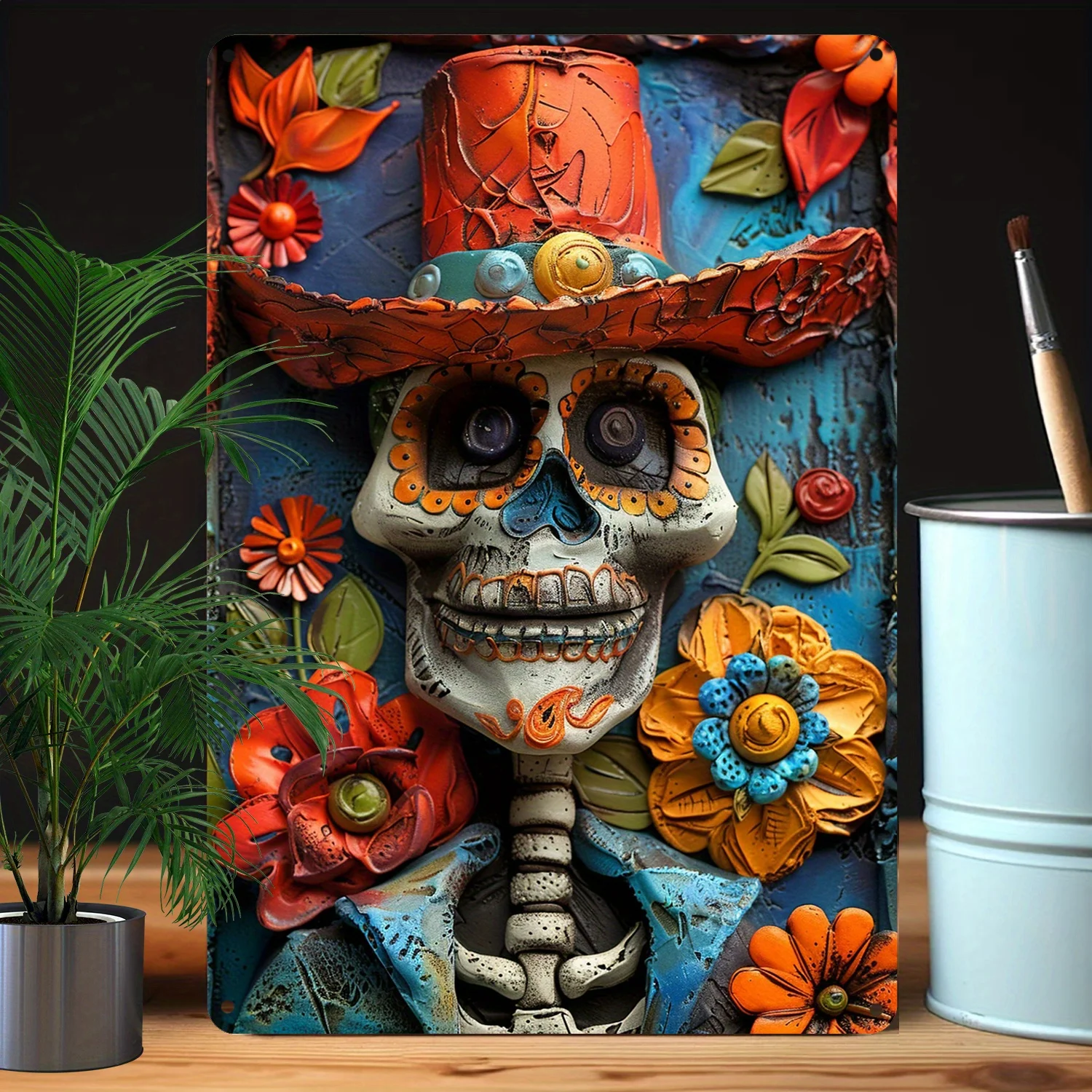 

Vintage-Inspired Sign - Perfect Decor, Ideal Gift, And Day Of The Dead Celebrations - Versatile For Bedroom, Office, Or Studio