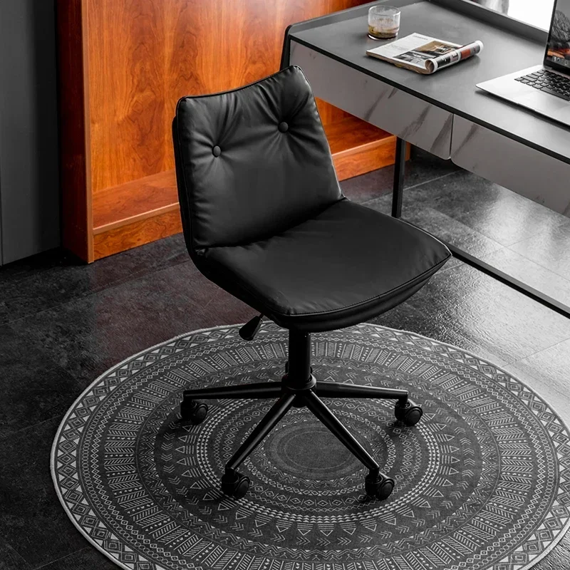 

Book desk chair, lifting computer chair, compact household black chair, seat back, sedentary and comfortable office chair