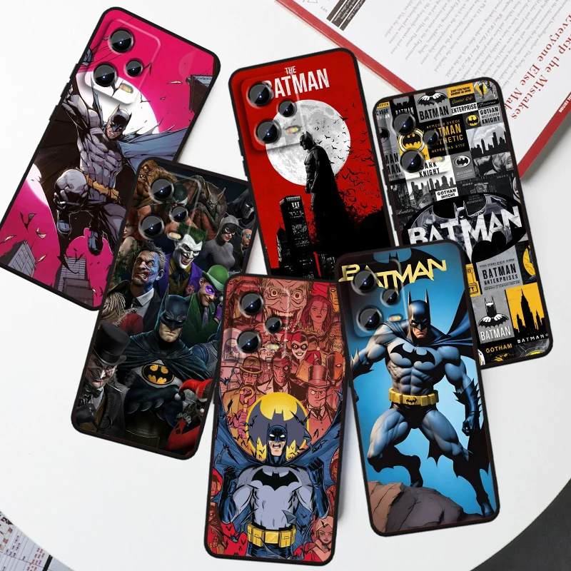 B-Batmans Cartoon Cool For Xiaomi Redmi Note 13 12R 12 12S Turbo 11 11T 11S 10 10S Pro Plus 5G Black Cover Phone Case