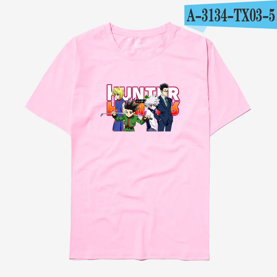 Hunter X Hunter T-shirt White Simple Tops Anime Harajuku Men/women Summer Comfortable Men T Shirt Hunter X Hunter Cotton Print