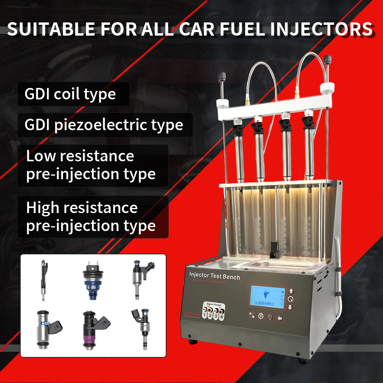 TLF Pulitore per iniettori per tester di atomizzazione per pulizia ad ultrasuoni per iniettori GDI automobilistici di piccolo volume