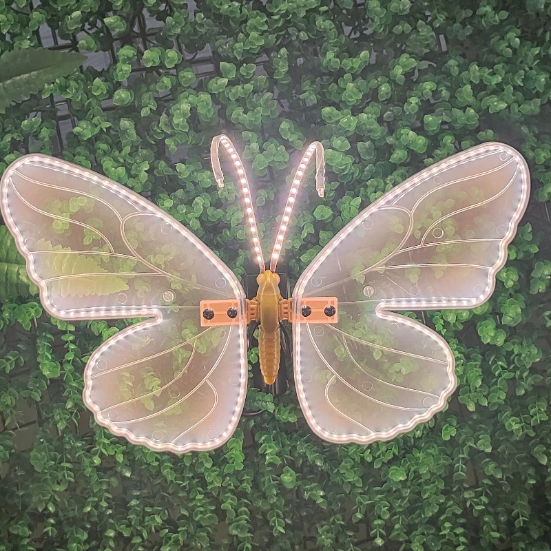 Led Wedding Props Garden Lights Butterfly Wings Dynamic Touch Butterfly Landscape Lighting
