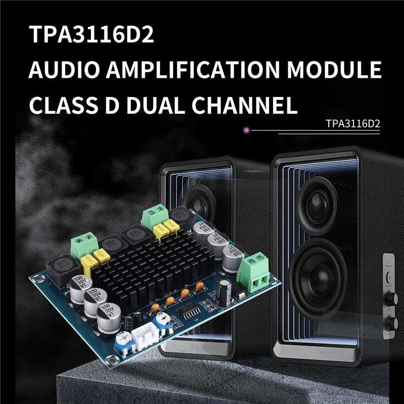 ABZW TPA3116D2 Placa amplificadora de potência de áudio digital estéreo de canal duplo de alta potência 2X120W XH-M543