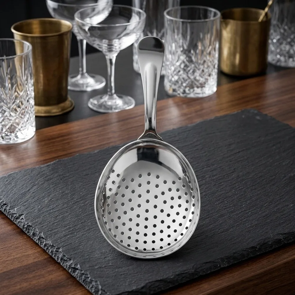 Cocktail Ice Strainer 3pcs Thickened Stainless Steel for Clear Liquid Straining Compatible with Shakers 162x71mm