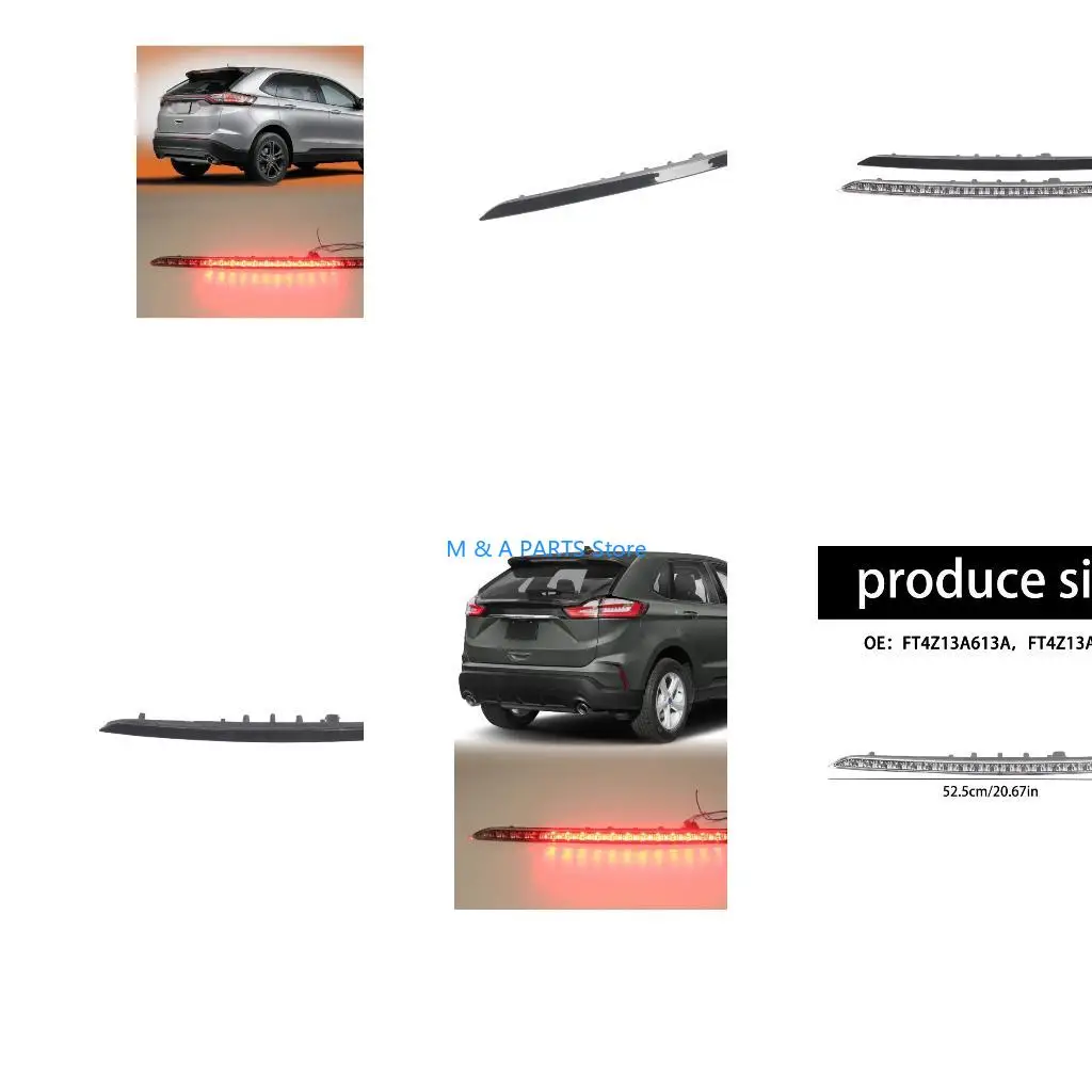 U1JF Shockproof Fog Resistant High Visibility Car LED Third Brake Light For Edge FT4Z13A613C FT4Z13A613A Easy Installation