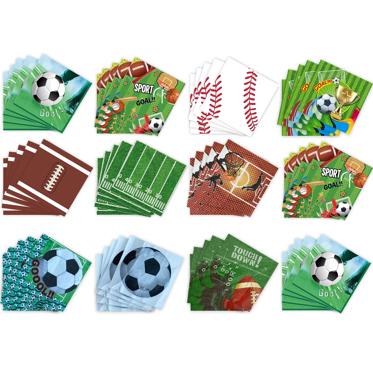 Football Party Decorations Tableware Soccer Napkins Birthday Kids Boy Favors Cartoon Paper  Baby Shower Party Supplies Diy Game