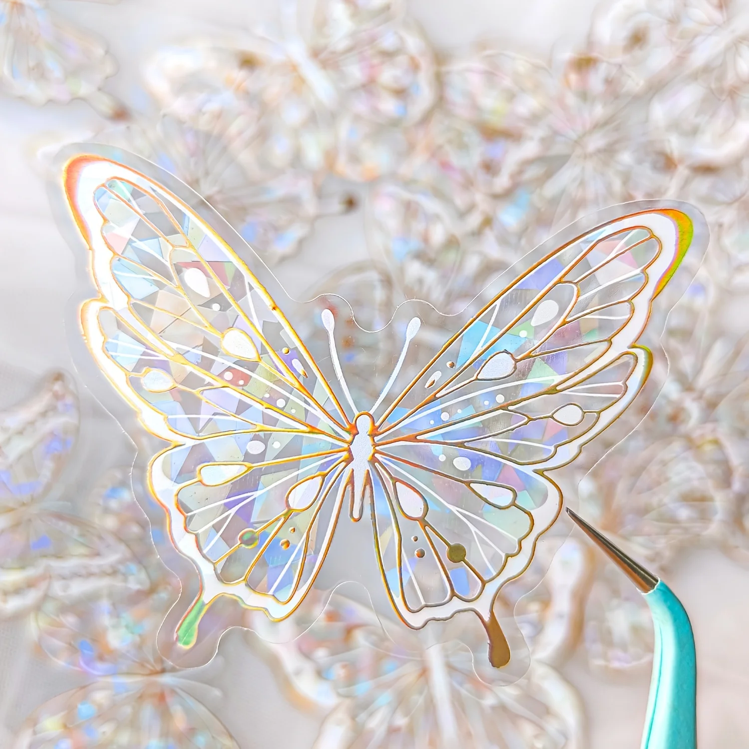 20 قطعة من سلسلة Dreamland Fantasy ثلاثية الأبعاد مطلية بالذهب، مجموعة ملصقات PET الخفيفة، ملصقات حقيبة يد Dreamland الرجعية #5