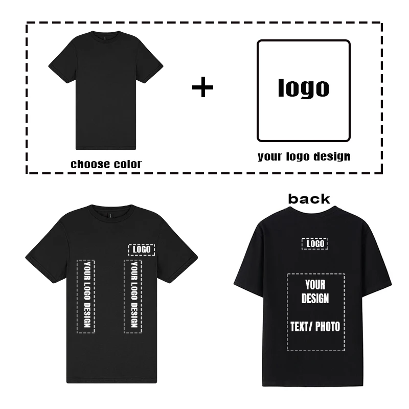 EU size Free Customized LOGO 100% cotton 150gsm T-shirts Unisex Cotton Men T-shirts  Light cotton adult t-shirt