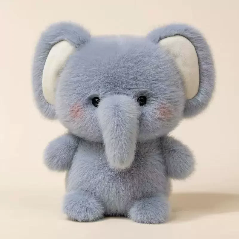 1pc16cm/6.29in cute table companion little elephant plush toy doll table ornament piggy rabbit puppet companion study hitch gift