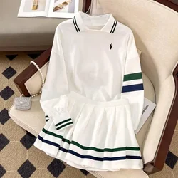 2024 Spring Summer Women's Golf Wear Golf Suits Sports Tee + Golf Skirt Casual SweatSuit Set Women's New Two Piece Set Clothing