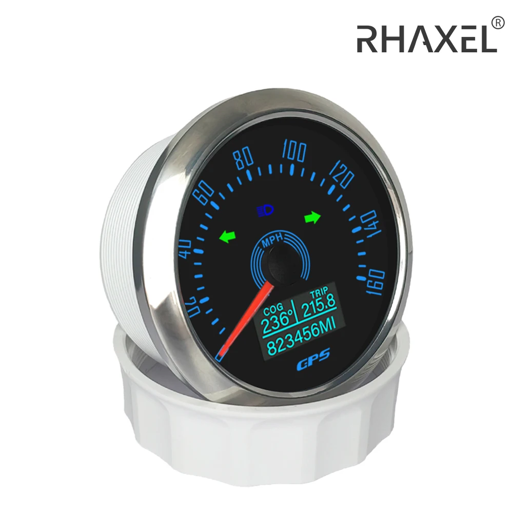 

Спидометр GPS RHAXEL 85 мм (0-200 км/ч) с функциями COG, Trip, ODO, указателей поворота (лево/право), дальнего света и 7-цветной подсветкой для автомобилей, лодок, грузовиков
