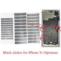 100pcs Black Sticker For LCD Screen Frame Tape Back Light Black Soldering Dot Sticker For iPhone X - 16 Pro Max Repair Tool
