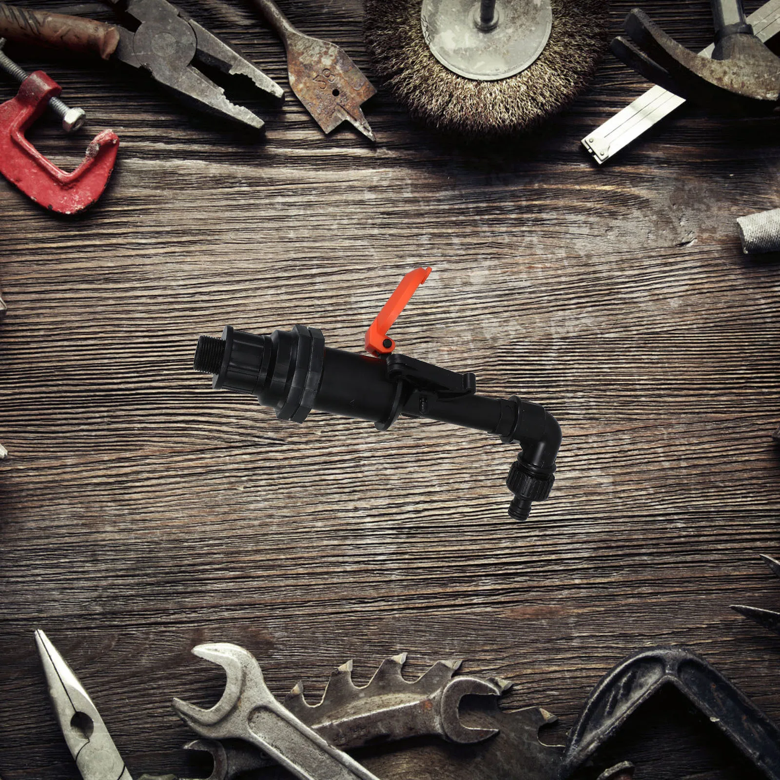 

1pc 3/4'' Dn20 Garden Quick Water Valve Set Anti-Theft Plug Play Key Rod Elbow Connector Irrigation Tools Outdoor Use