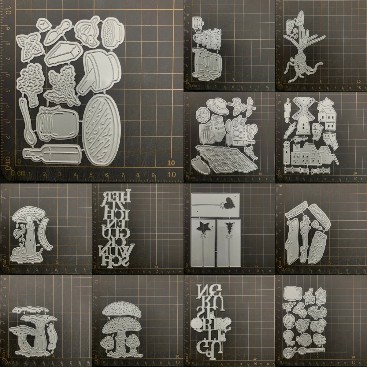 13 kinds Kitchenware Picnic Metal Cutting Dies Stencils For DIY Scrapbooking Decorative Embossing Handcraft Die CutsTemplate
