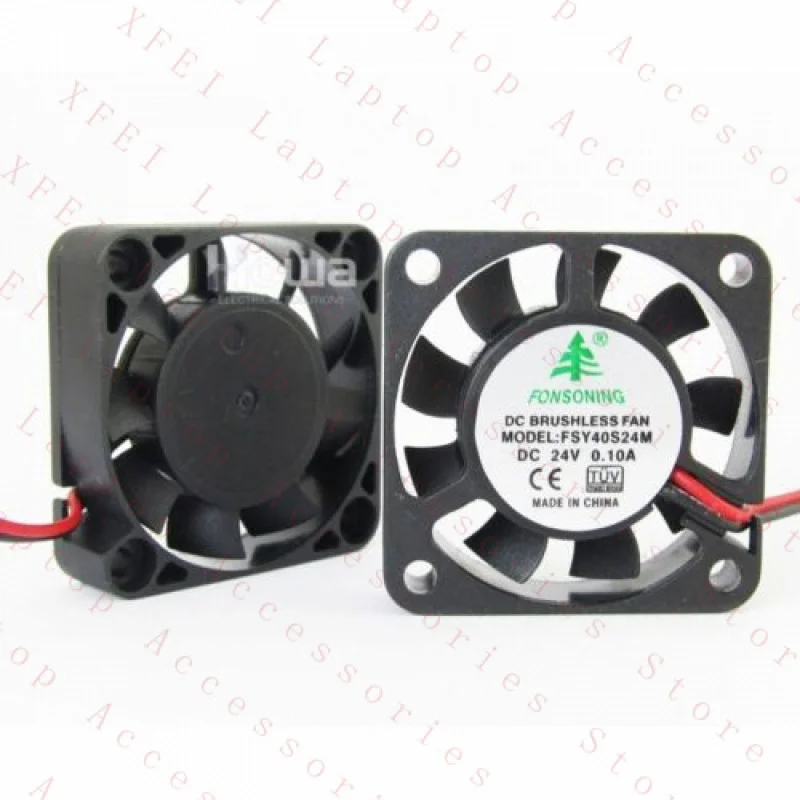 F  10 x DC brushless cooling fan 40x40x10mm 4010 9 blade 24V 0.1A 2-pin connector-