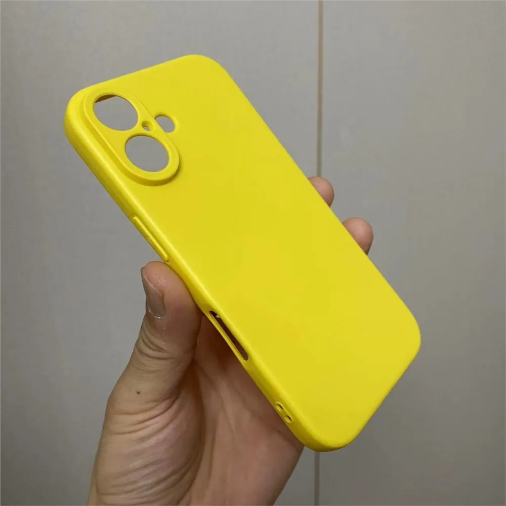 Fundas Silicone Case for iphone 16 Pro Max Shockproof Liquid Silicon Protective Phone Back Cover for iphone 16 Plus Case Coque