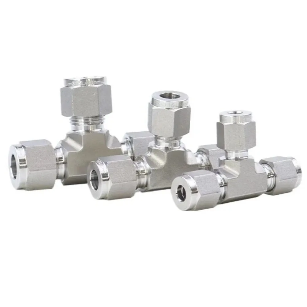 

Тройник, 3-ходовой, 1/16-1 дюйма, наружный диаметр трубки 3-25 мм, компрессионное соединение SUS316L, муфта из нержавеющей стали, фитинговый соединитель с замком гайки UNF