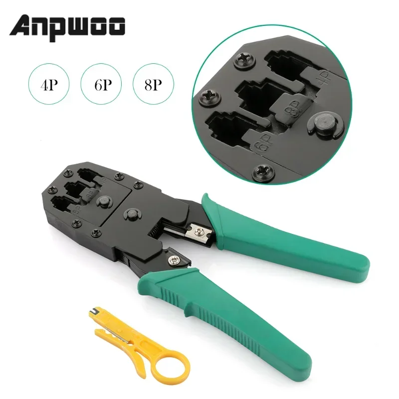 Ściągacze do zacisk kablowy szczypce do zaciskania sieciowych + profesjonalne Tester kabli sieciowych RJ45 RJ11 RJ12 CAT5 UTP Tester kabla LAN
