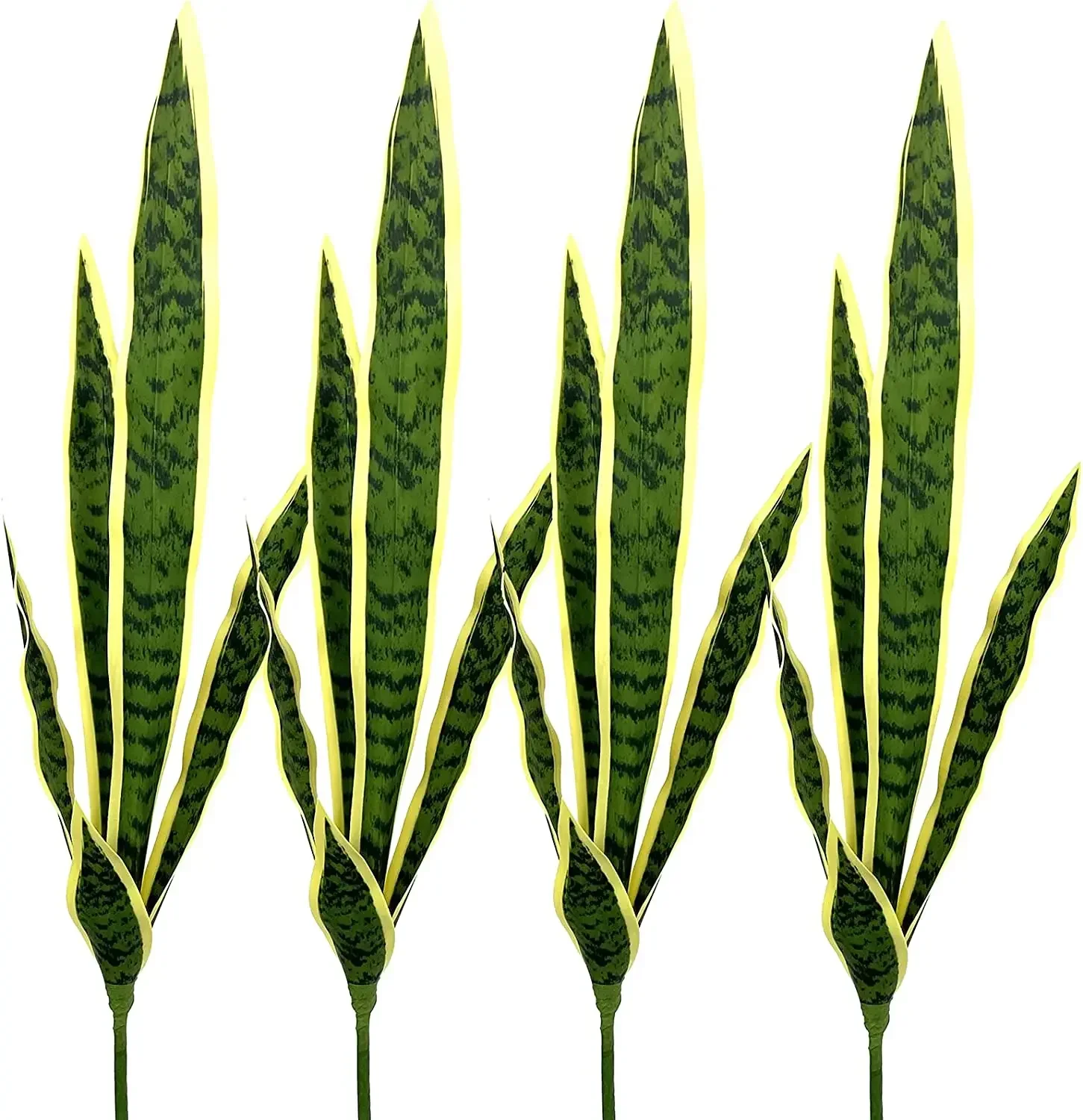 

4 Pcs 30" Sansevieria Snake Artificial Plant Plastic Greenery Perfect Faux Agave Plant for Home Office Décor