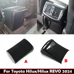 For Toyota Hilux/Hilux REVO 2024 ABS Rear Air Condition Outlet cover AC vent back an-ti kick board  panle interior accessories