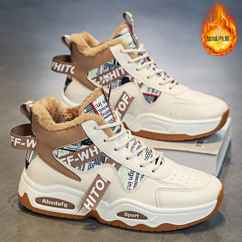 

Men Boots 2025 New Winter Slippers Warm Men Shoes Waterproof Non-Slip Plush Sneakers Male Tenis Shoes Boots Men Sneakers Winter