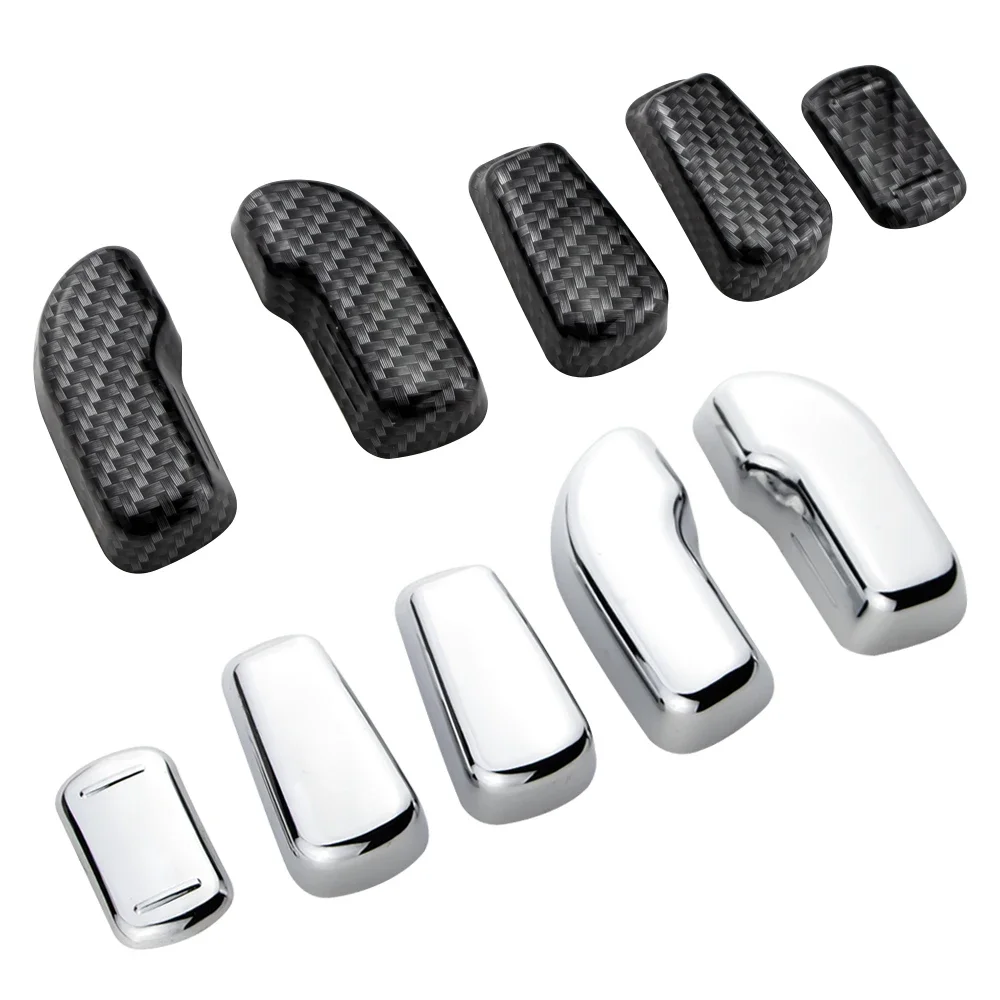 مقعد السيارة تعديل مقبض زر التبديل غطاء الكسوة لنيسان Xtrail X-TRAIL 2014 - 2021 ABS كروم اكسسوارات 5 قطعة #5