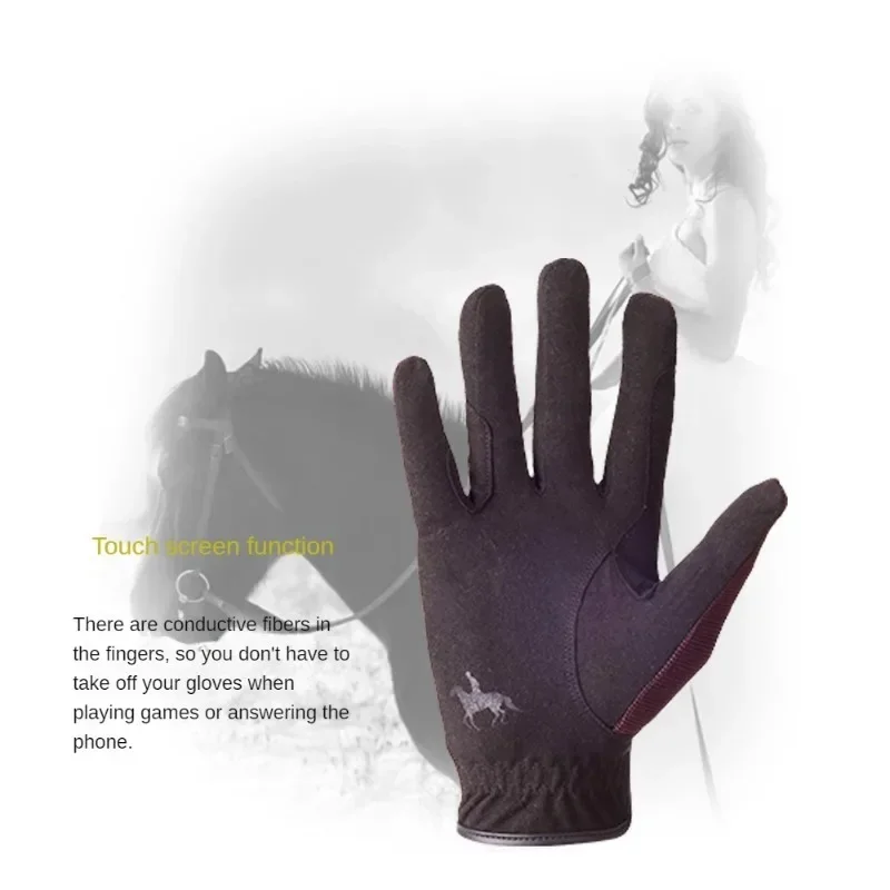 Nuevos guantes ecuestres antideslizantes resistentes al desgaste para montar a caballo, guantes de carreras para polo, guantes para ciclismo de carretera