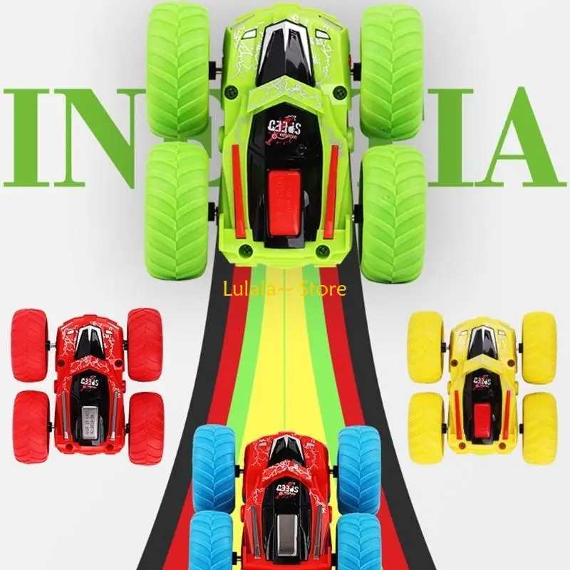 

Y4QA Double-Sided Friction Power Car Vibration Inertial Car Toy Pull Back Car for Boy