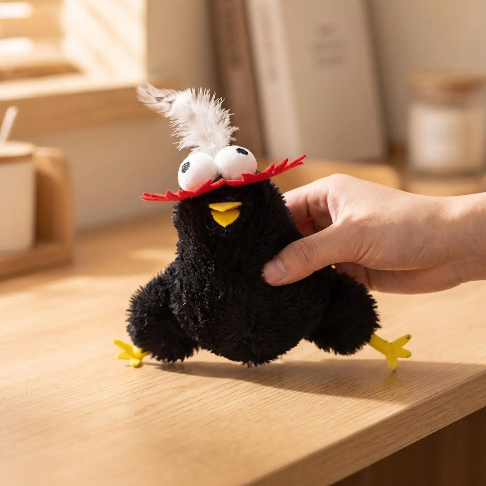 USB Rechargeable Cat Interactive Plush with Catnip for Indoor Kitten Hunting and Playful Relief