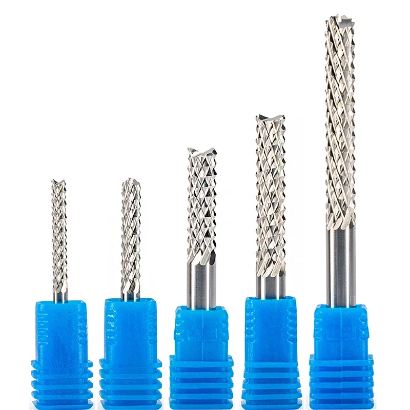 1pc 3.175mm 4mm 6mm 8mm 10mm Carbide Tungsten Corn Cutter cutting PCB milling bits end mill Printed Board HDF,Fiber Glass Wood