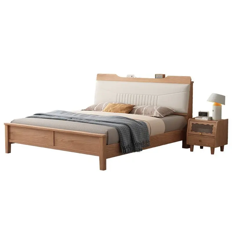 

New Models Home Furniture Wood Bed Room Set Simple Design king Size Wooden Double Frame Solid Wood Bed for Sale