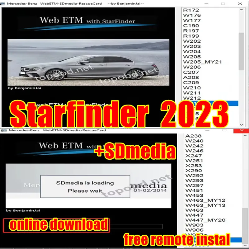 

StarFinder 2023 + SDmedia MB StarFinde.r 2023 contains electrical wiring schematics Online installation