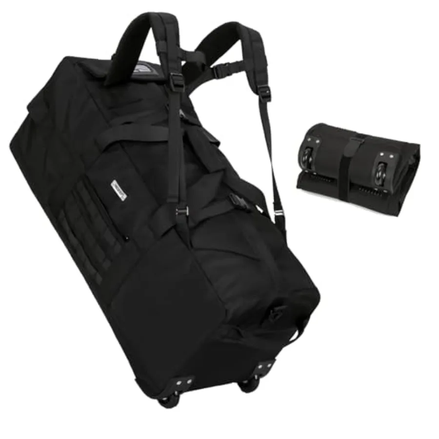 

80L Travel Rolling Duffel Bag with wheels, Military Tactical Wheeled Foldable for Deployment Travel Camping Sports