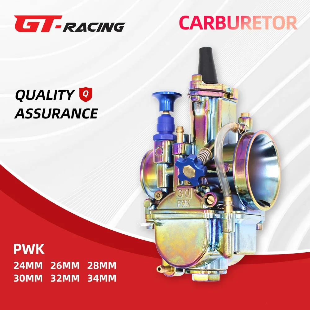 Multicolor PWK Carburetor 21 24 26 28 30 32 34mm Fit for 75-350cc Motorcycle YAMAHA ATV YZ85 Scooter UTV Quad Universal