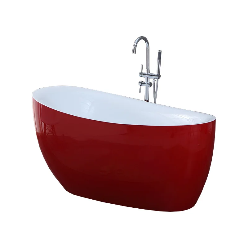 Japanese-style bathtub Small apartment Family Adult free-standing bath Internet celebrity Color acrylic Jacuzzi