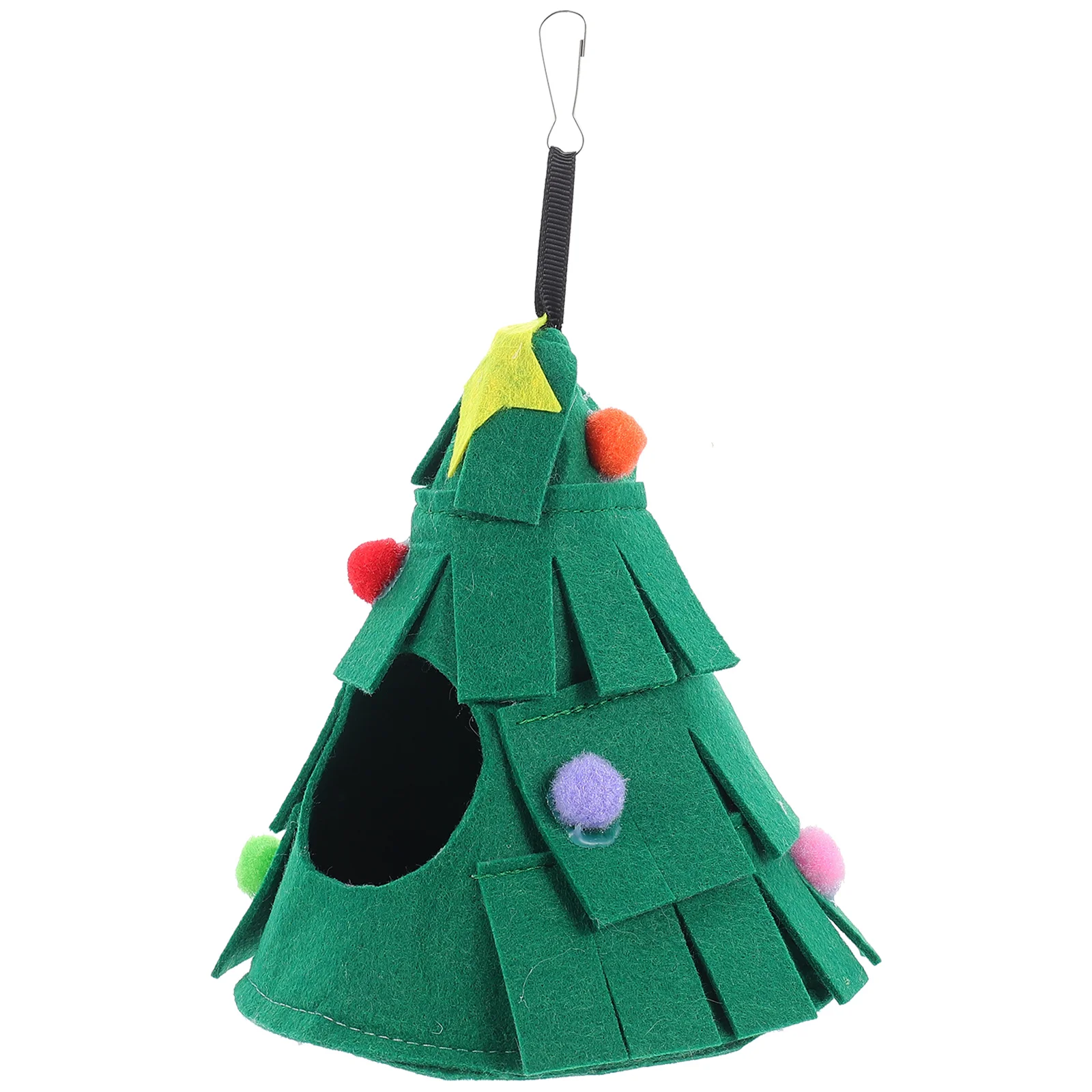 

Hamster Christmas Tree Shape Hammock Hanging Bed Toy Adorable House Nest Pet Cage Breathing Comfortable Small Animal Sleeping