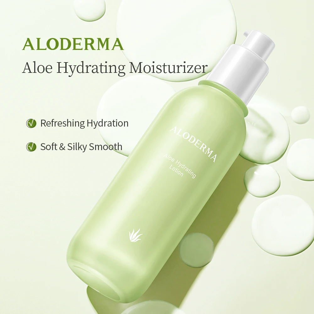 ALODERMA Aloe Hydrating Facial Lotion,77% Organic Aloe Vera Face Moisturizer 100g,Hydrates&Nourishes,Quick Absorbing,Non-sticky