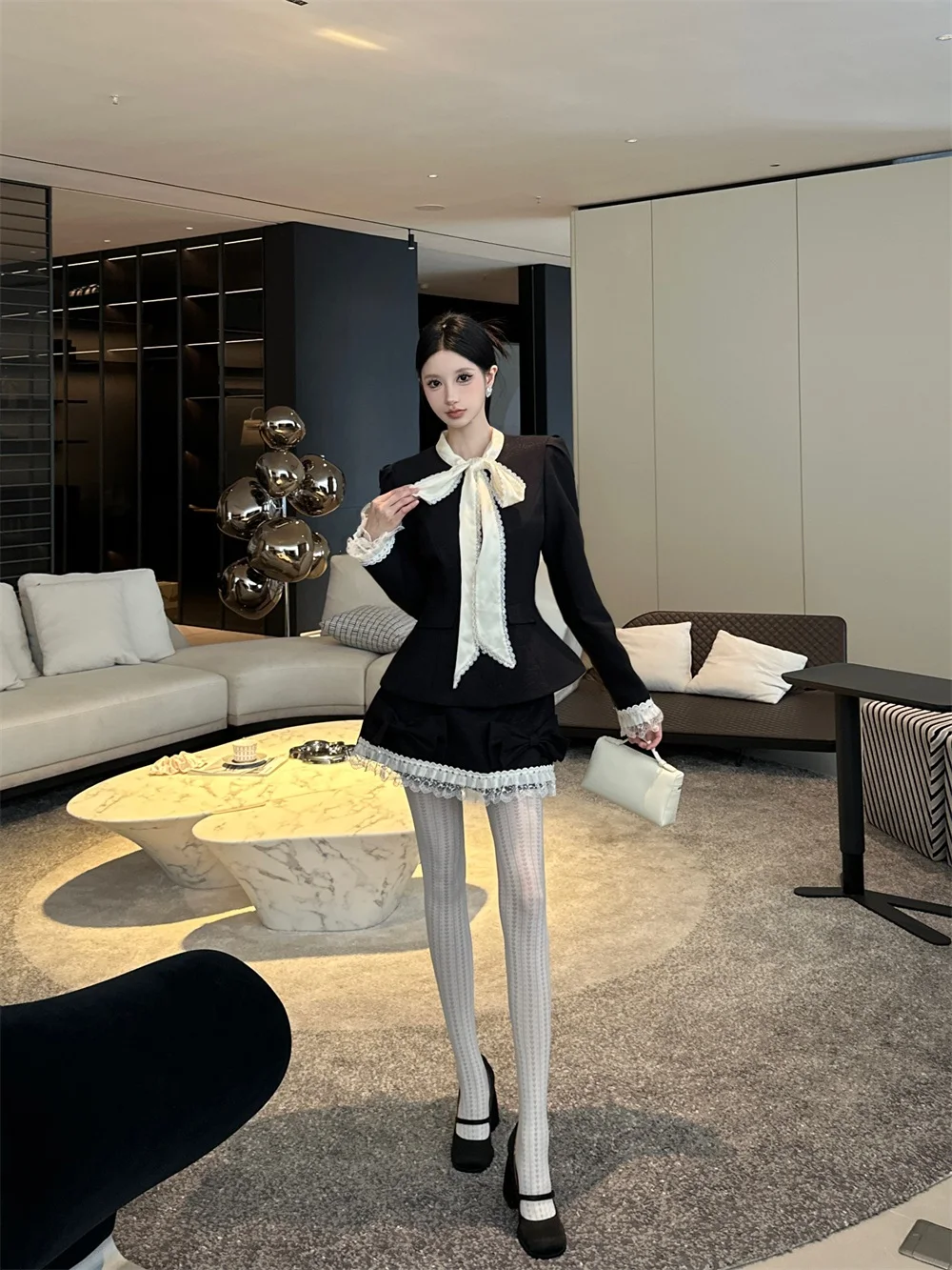 UNXX 2024 Autumn New Arrivals Blazer + Skirt-pants Elegant Fitted Heiress Style Set for Women Female Office Lady High Quality