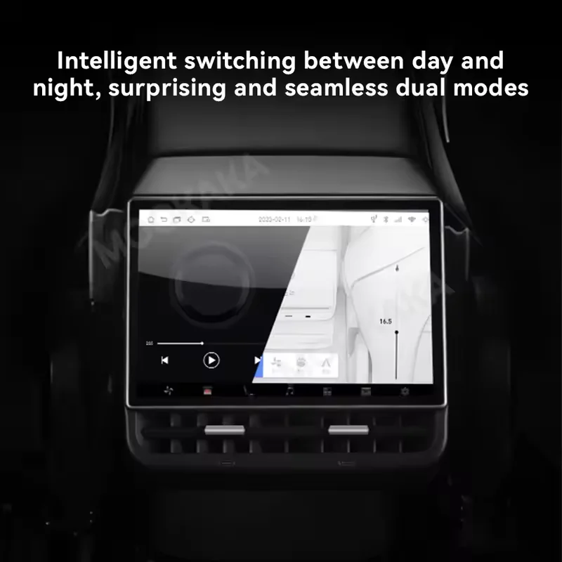 8.66인치 후면 디스플레이 화면 안드로이드 13 4GB+64GB 테슬라 모델 3/Y용 4G 와이파이 지원 미디어 게임 엔터테인먼트 차량 액세서리 썸네일 3