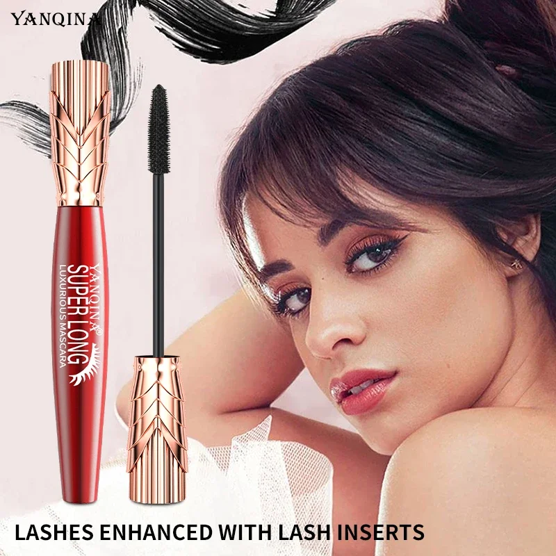 

4D Silk Fiber Lash Mascara 2 In 1 Mascara Waterproof Lengthening Cosmetics Eye Mascara Ship Lashes Curling Thick Eye Makeup hbo